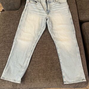 Washed Straight Leg American Eagle Blue Jeans 36x30